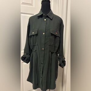 Zara Gray Utility Jacket with Relaxed Fit